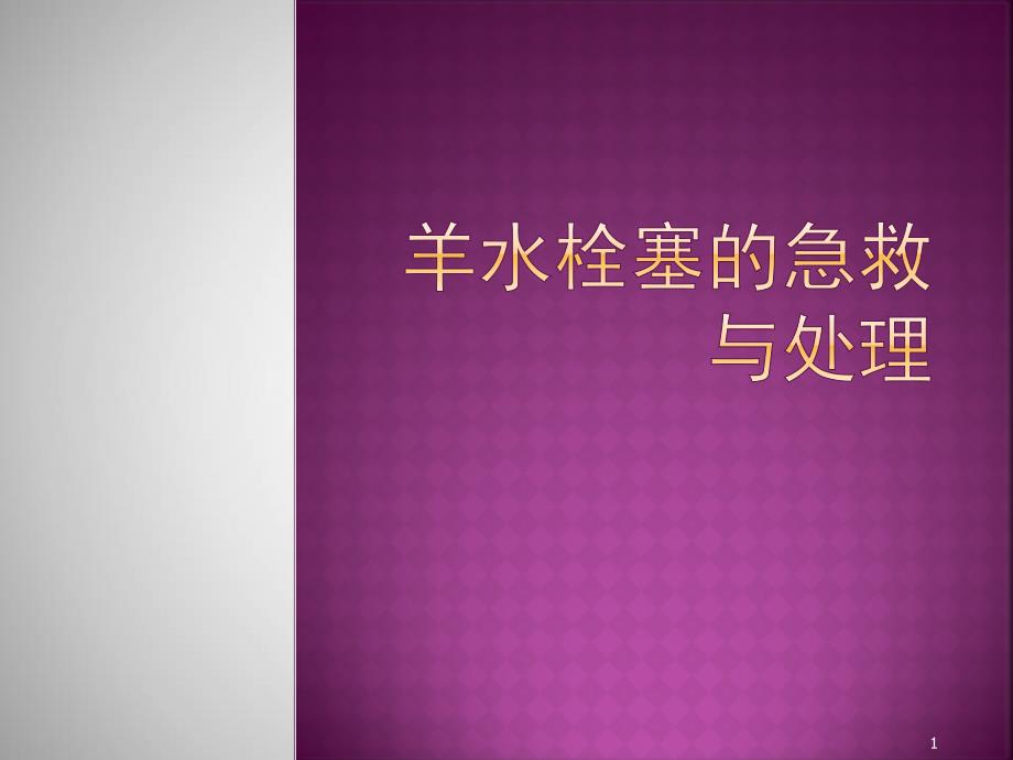 羊水栓塞PPT演示课件_第1页