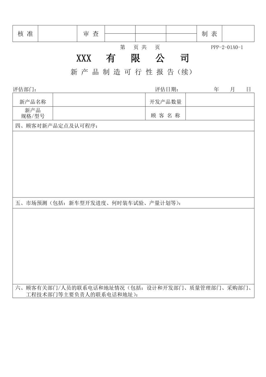 可研报告-XX有限公司新产品制造可行性报告.doc_第2页