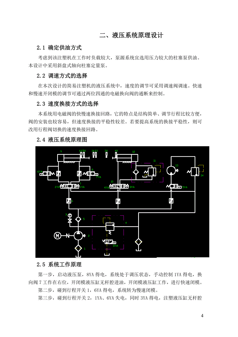 液压课程设计论文-注塑机.doc_第4页