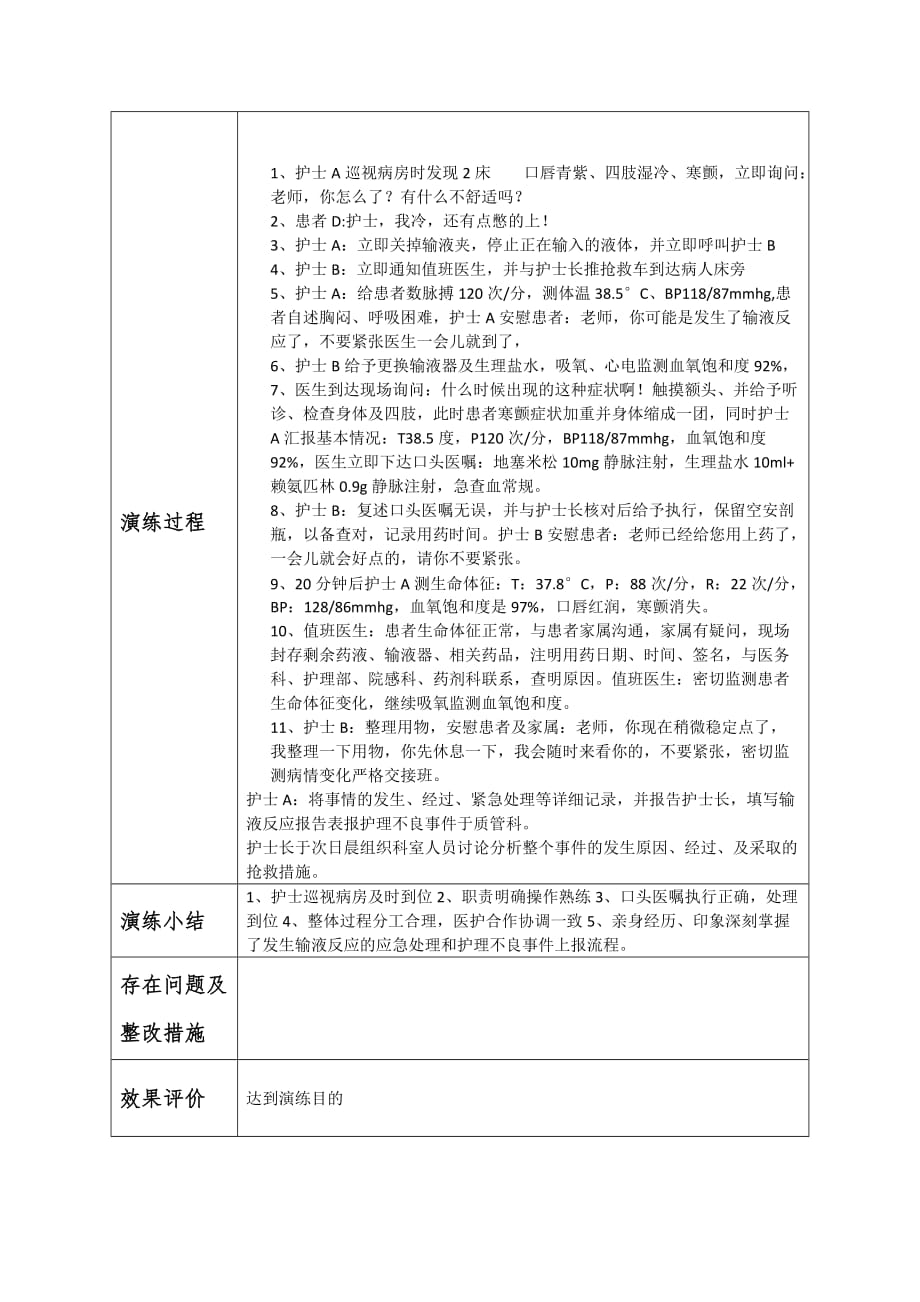 输液反应应急演练记录表.doc_第2页