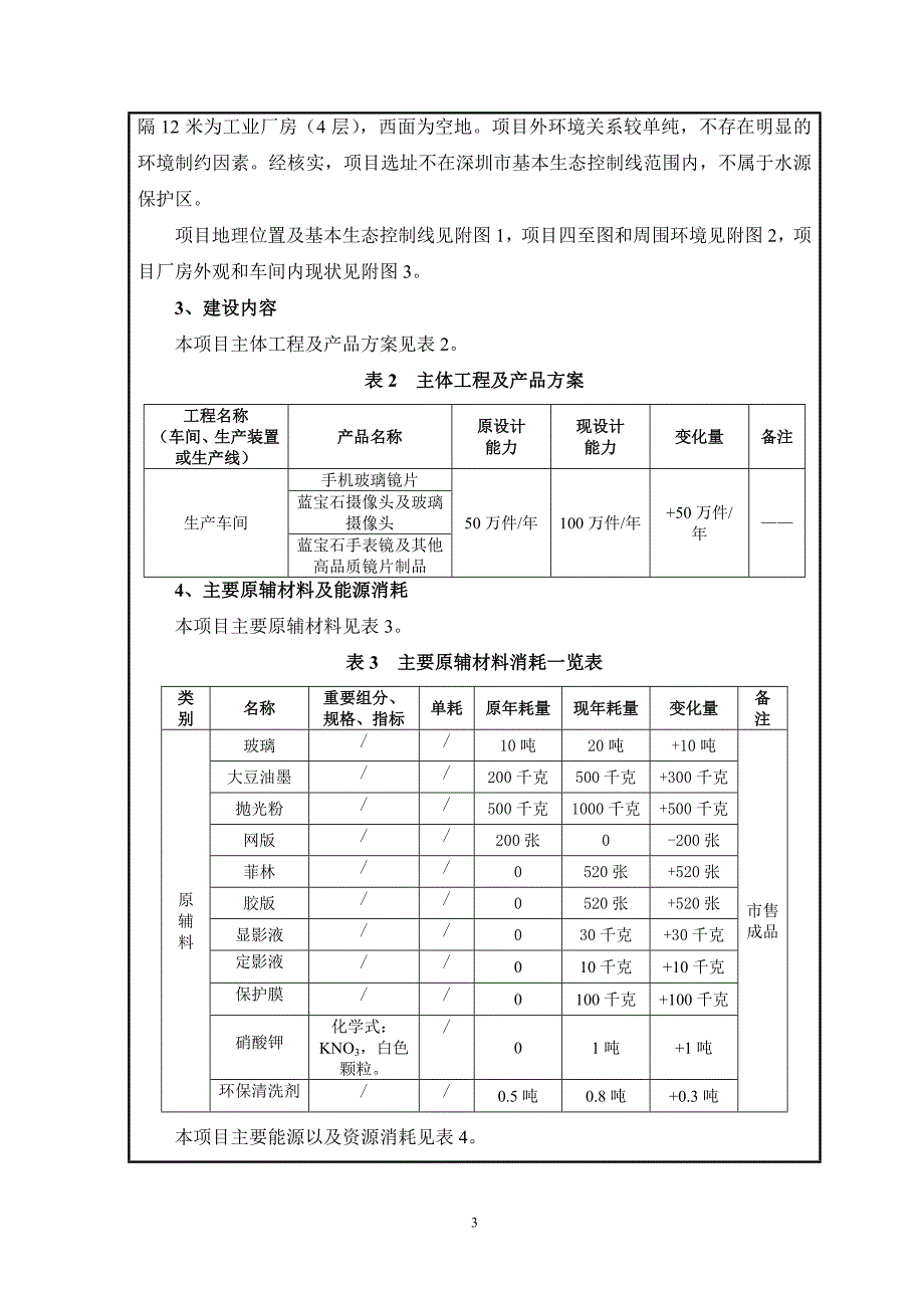 环境影响评价报告公示：生产手机玻璃镜片、蓝宝石摄像头及玻璃摄像头、蓝宝石手表镜及其他高品质镜片制品的生产加工环评报告.doc_第3页