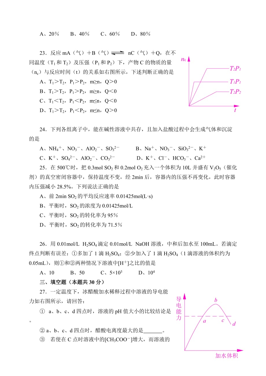 江苏省化学竞赛（初赛）模拟试题 江苏版_第4页