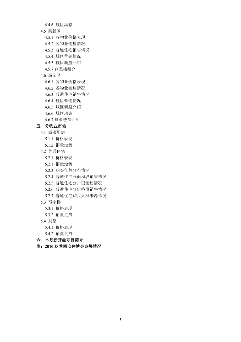 2010.9月西安商品房市场月度分析报告.doc_第3页