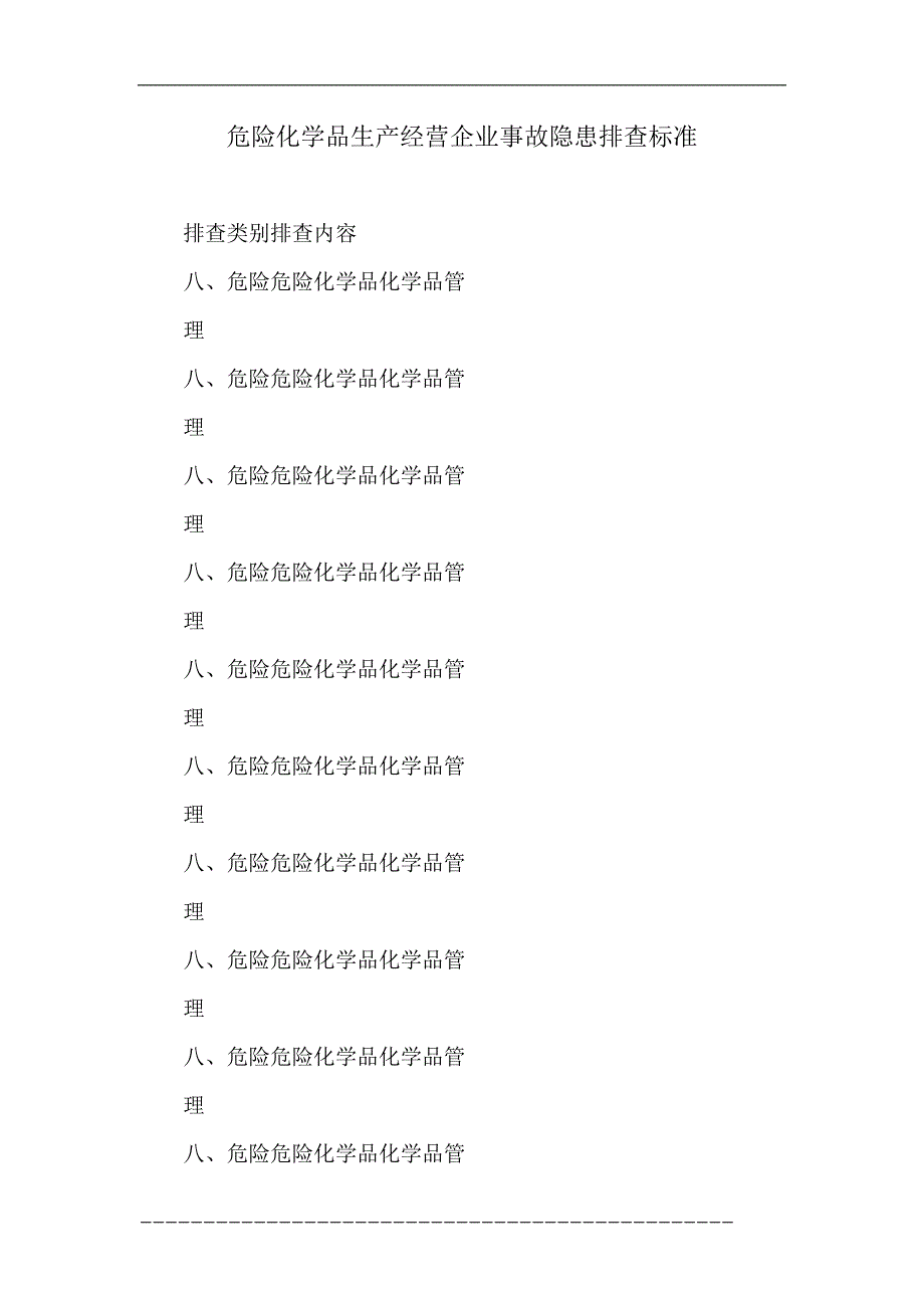 危险化学品生产经营企业事故隐患排查标准.doc_第1页