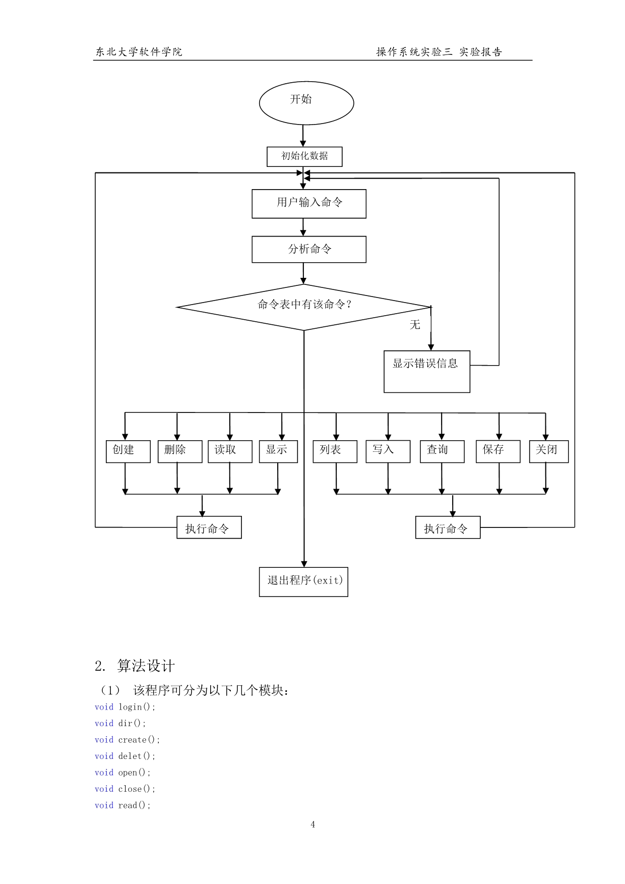 操作系统实验三(题目四)实验报告_李旦兰_200833.doc_第4页