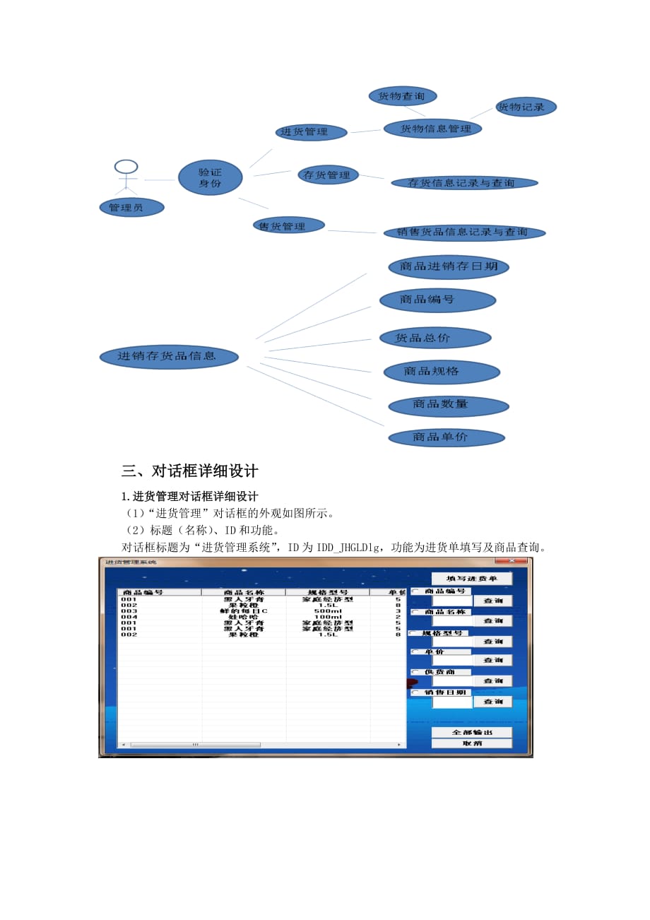 《小型超市进销存管理系统》系统设计报告.docx_第4页