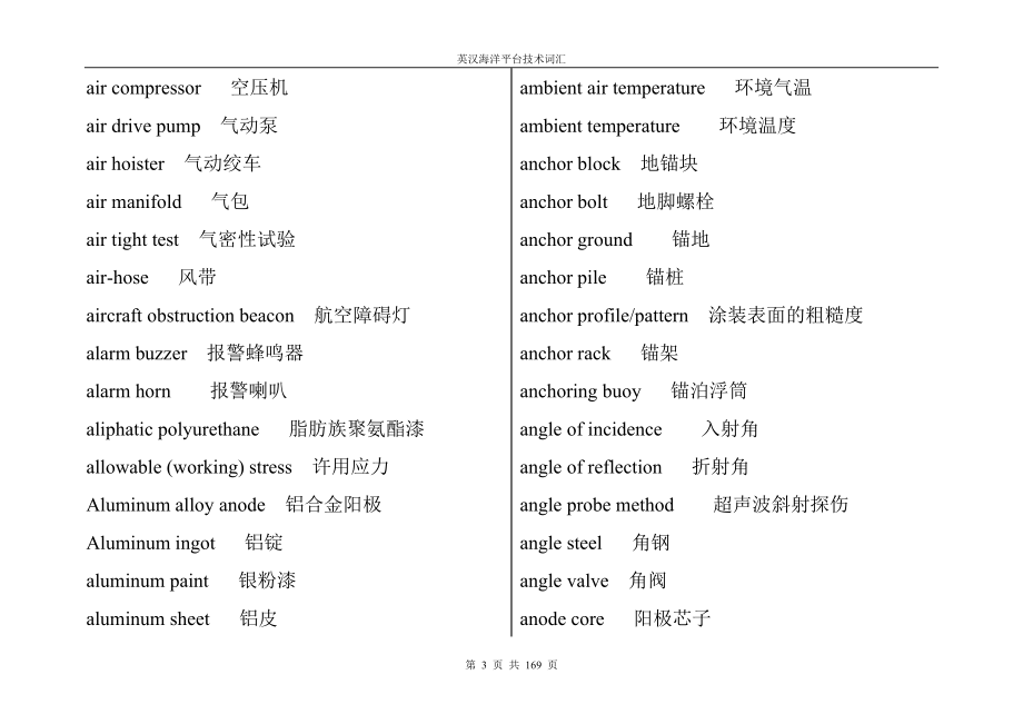 [交通运输]英汉海洋平台技术词汇.doc_第3页