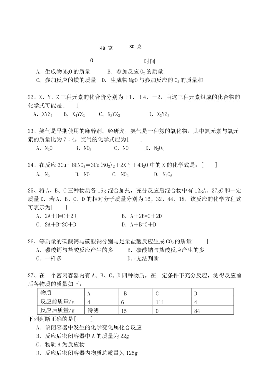 上学期初三化学期中试卷 (正式).doc_第4页