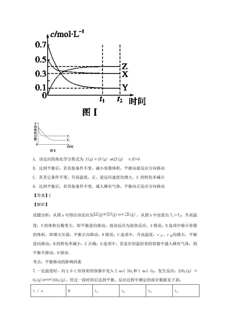 辽宁省沈阳市学校2020学年高二化学上学期第二次月考试题（含解析）_第5页