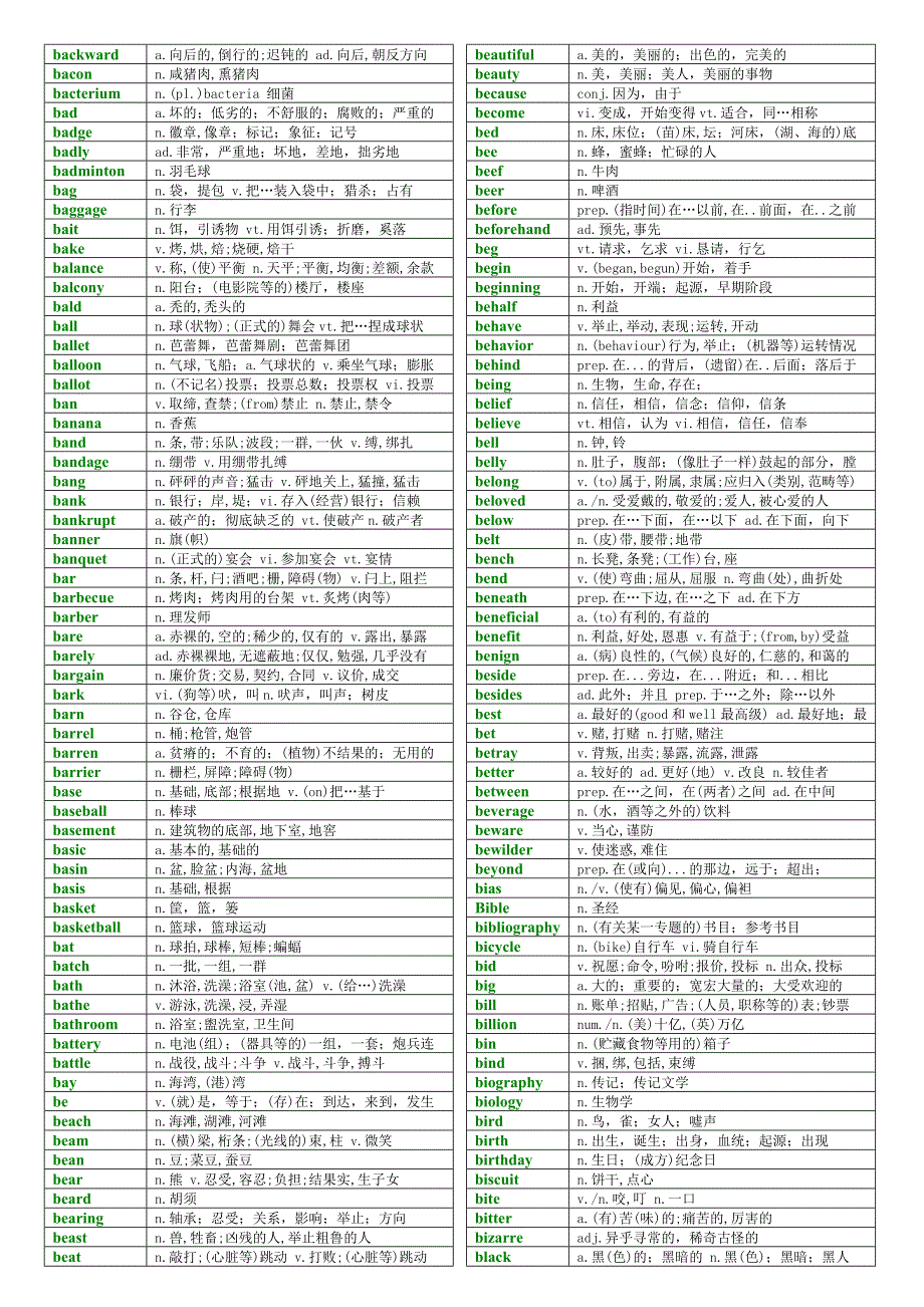 最新2014年考研英语大纲词汇(超级完美打印版精心整理)_第4页