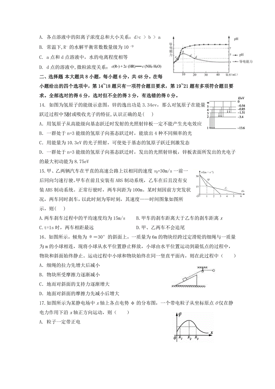 江西省师范大学附属中学2020届高三化学三模试题_第3页