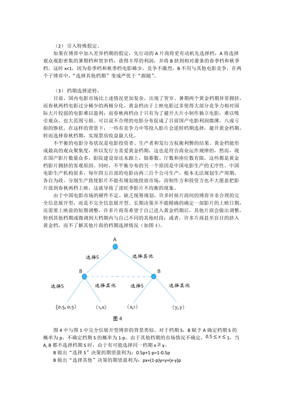 电影档期选择的博弈分析_第4页