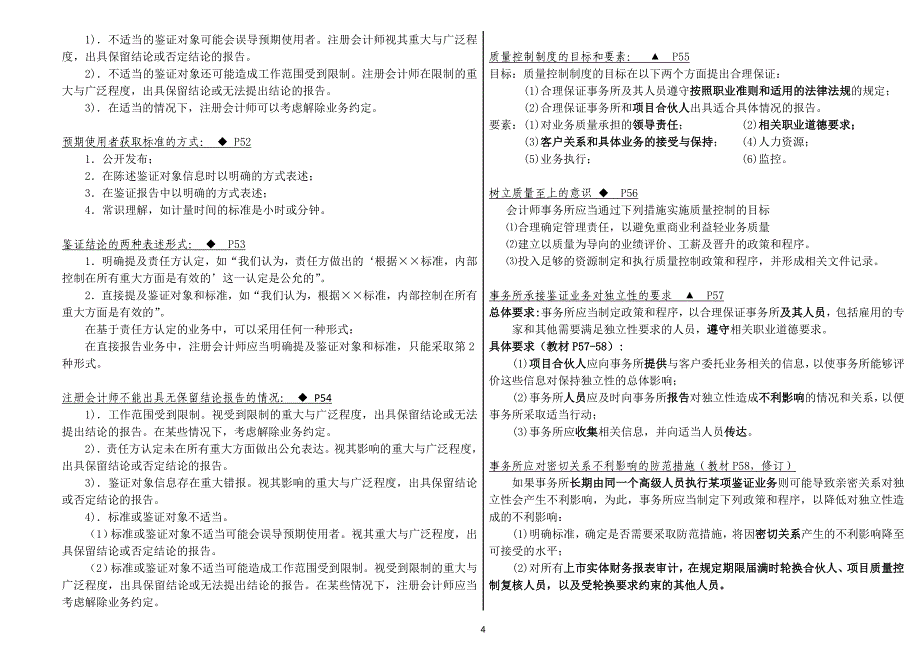 2020XXXX审计需背诵点总结完整版卓越_第4页