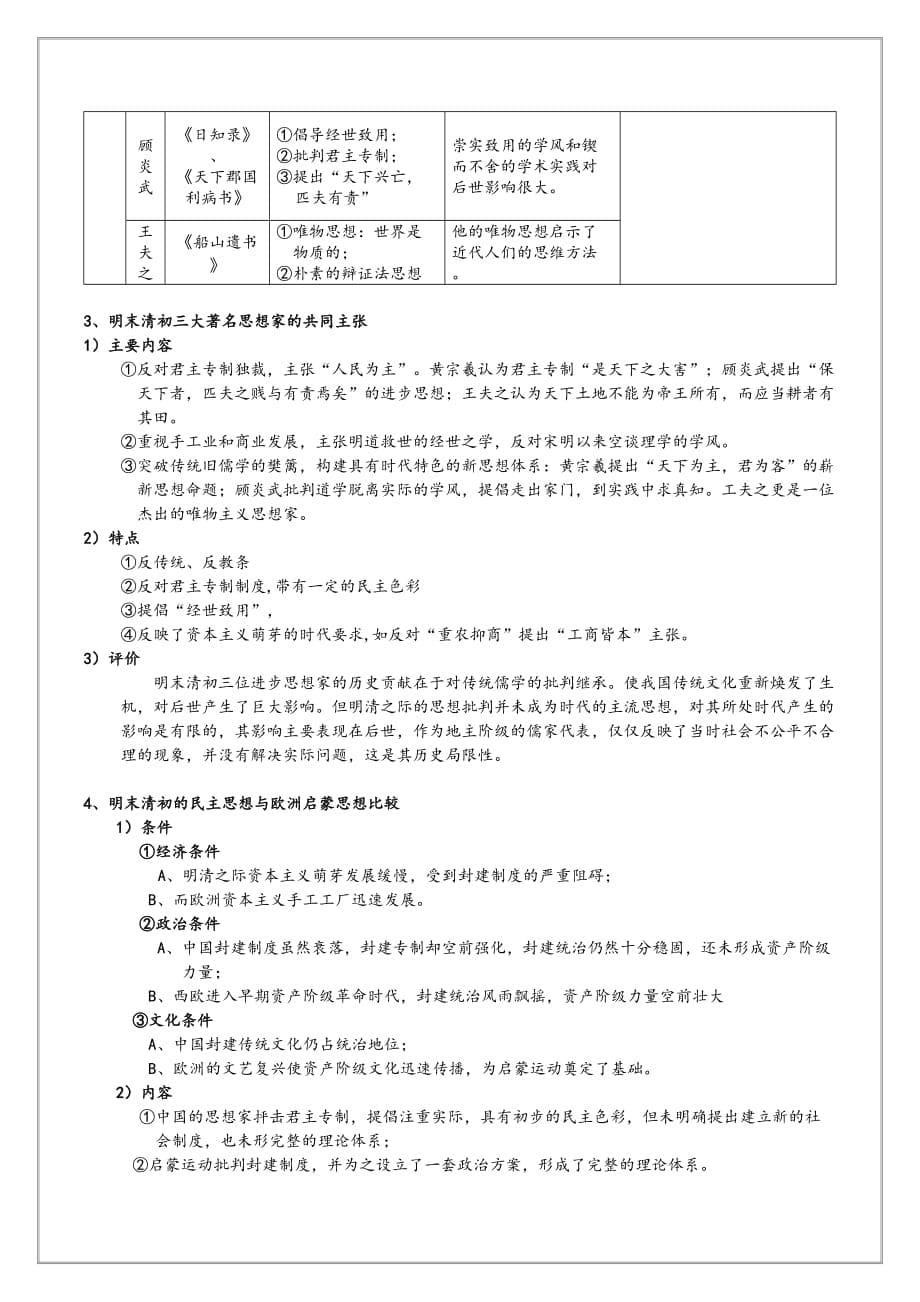 人教版高中历史必修三知识重点讲解：第一单元中国传统文化主流思想的演变_第5页