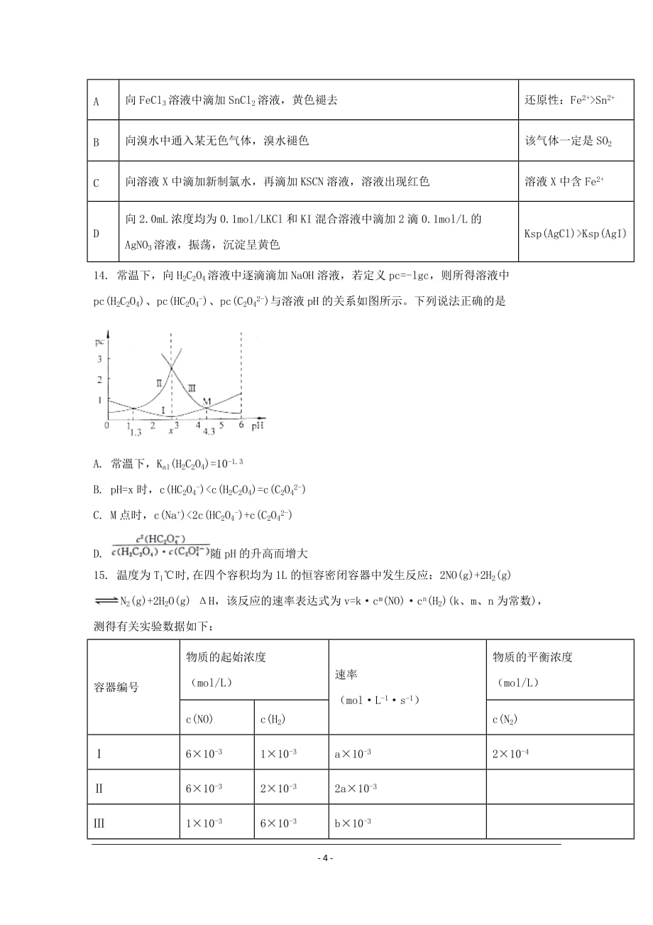 江苏省南京市2018届高三第三次模拟考试化学试题_第4页