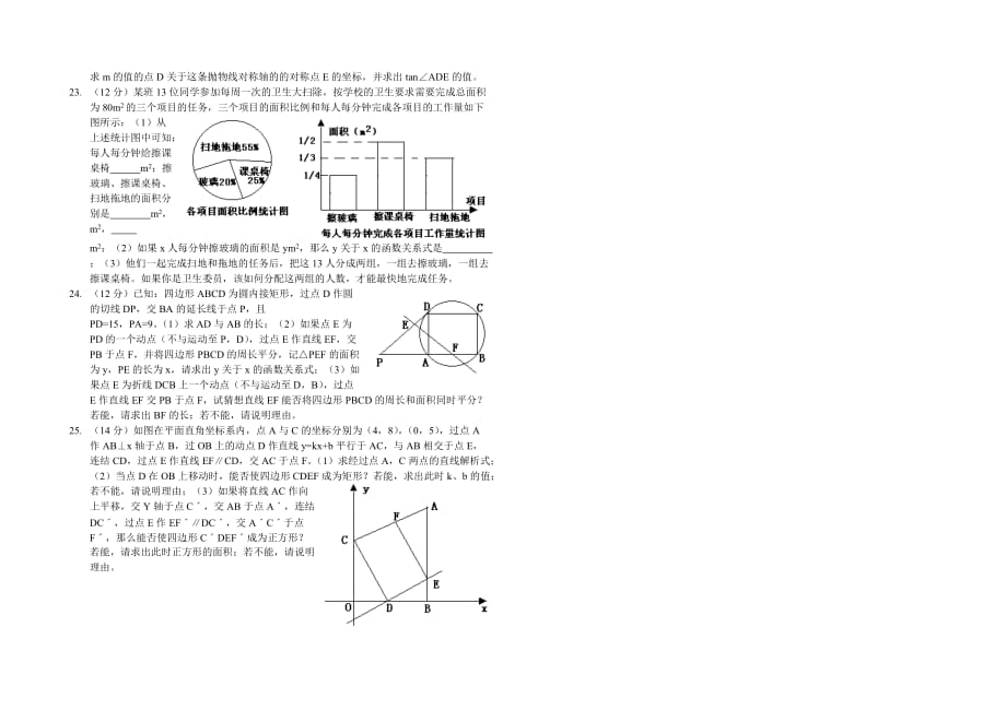 初中升学招生考试数学试卷3_第2页