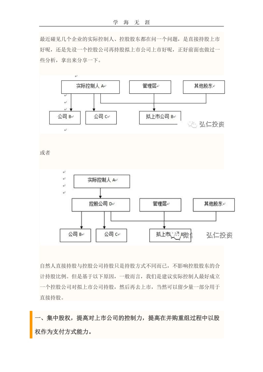 新三板O：拟上市公司股权结构顶层设计（2020年整理）.doc_第1页