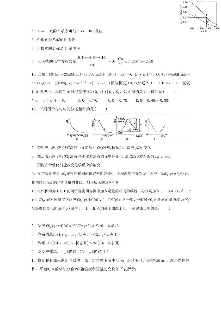 江西省高安中学2020学年高二化学上学期期末考试试题（B卷）_第4页