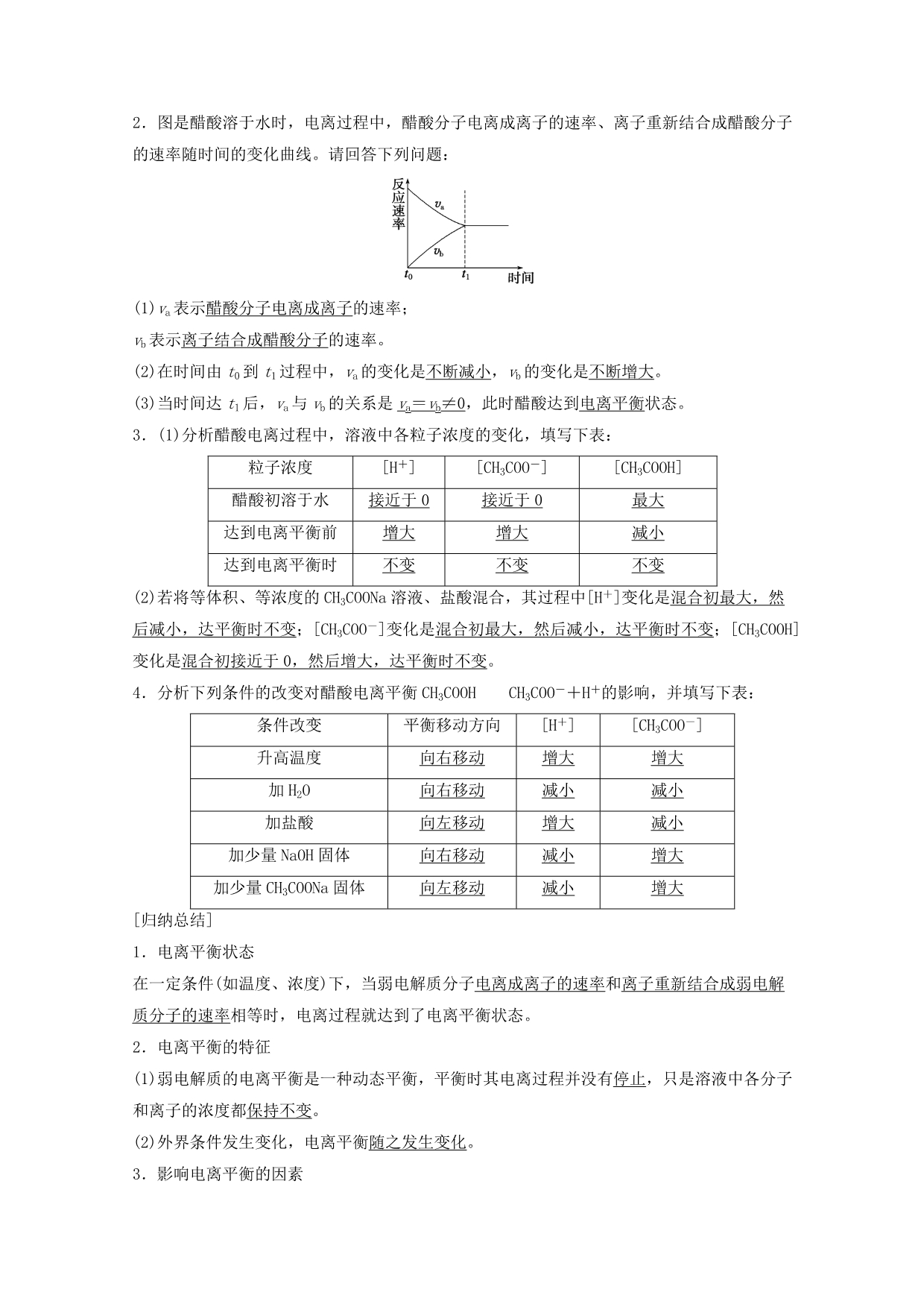 【学案导学设计】2020学年高中化学 3.2.1 弱电解质的电离平衡学案 鲁科版选修4_第2页