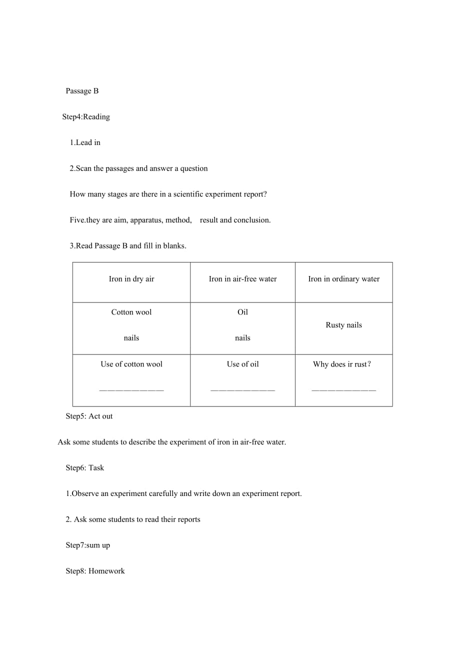 最新高中英语外研版必修一Module 7《Revision》Module5Reading and Vocabulary 优质教学设计_第4页