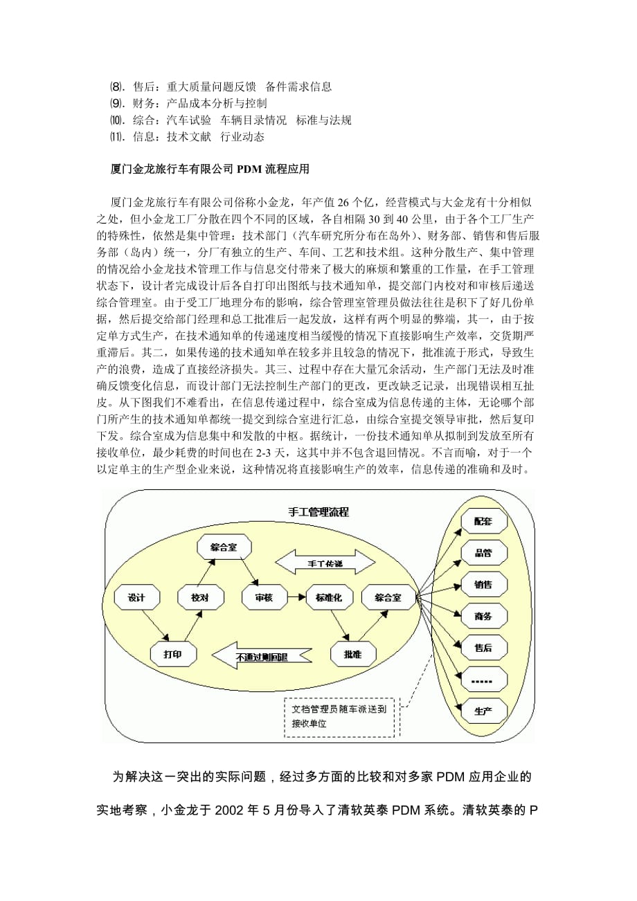 精品厦门金龙汽车工业联合公司PDM流程应用(doc 5)_第4页