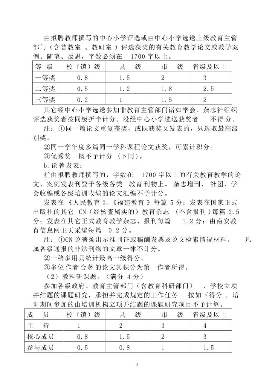 梅山中心小学教师专业技术职务竞聘量化考评实施细则_第5页