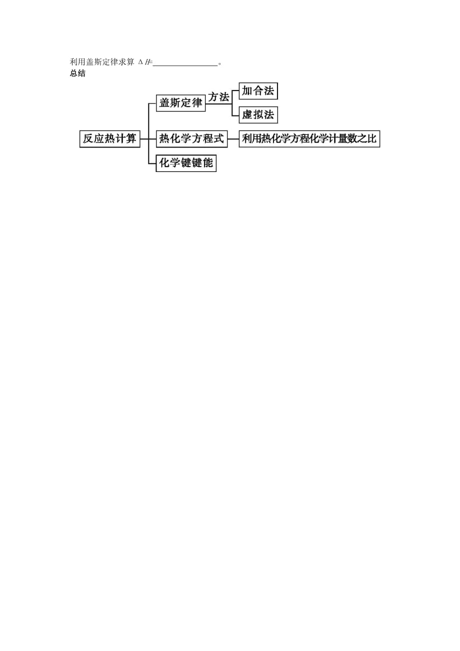 2020年高中化学《盖斯定律与焓变的计算》第3课时导学案（无答案）鲁科版选修4_第3页