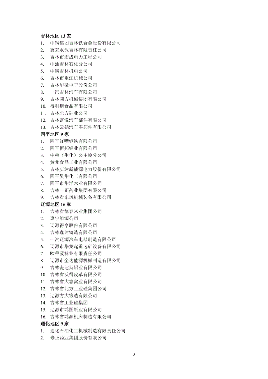 精品调查重点企业名单doc-吉林省工业和信息化厅_第3页