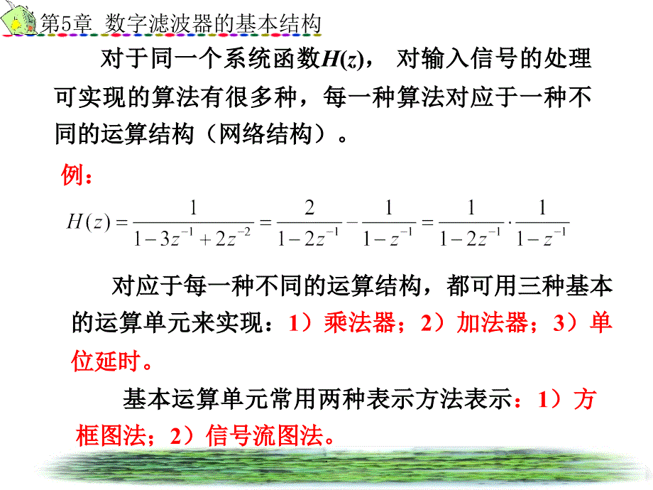 数字滤波器的基本结构PPT课件_第4页