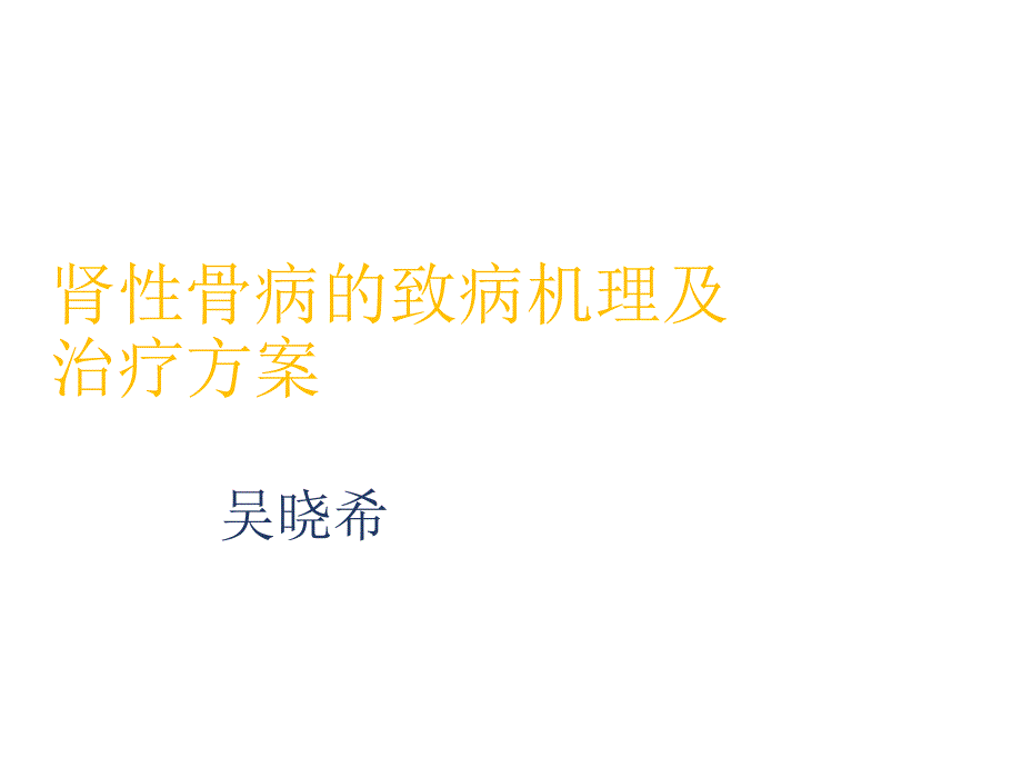 肾性骨病的致病机理及治疗方案课件ppt_第1页