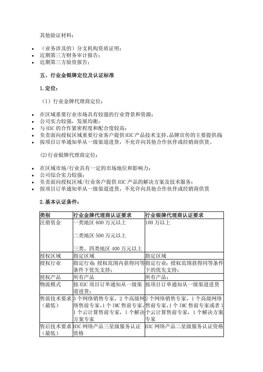 H3C渠道体系结构、定位与认证标准_第5页