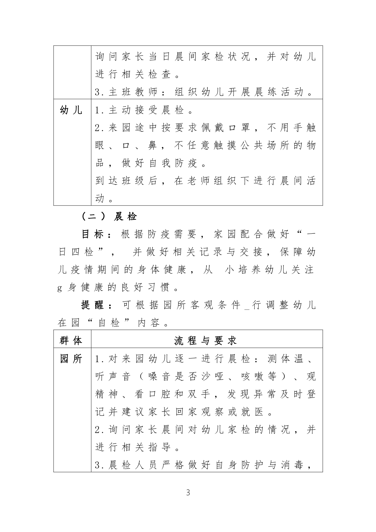 幼儿园开园复课第一课疫情防控设计工作方案_第3页