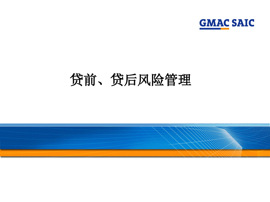 GMAC贷款风控管理_第1页