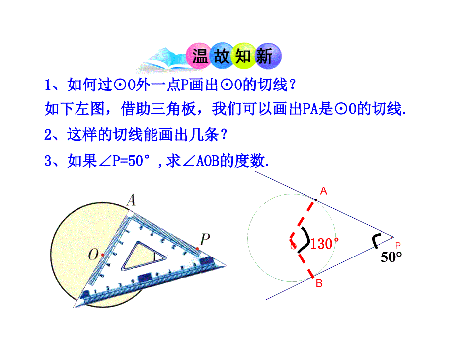 人教版数学九上24.2.2《直线和圆的位置关系》(第3课时)PPT课件_第3页