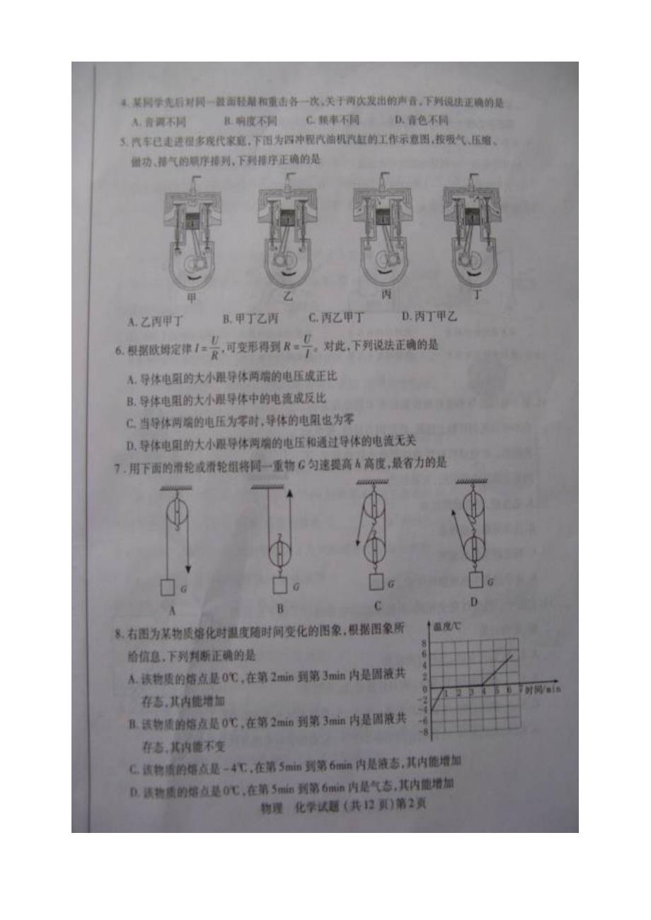 山东聊城市中考物理化学（照片版）_第3页