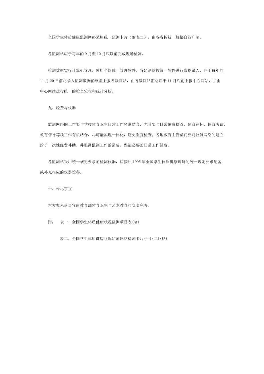 全国学生体质健康监测网络工作方案（试行）_第3页