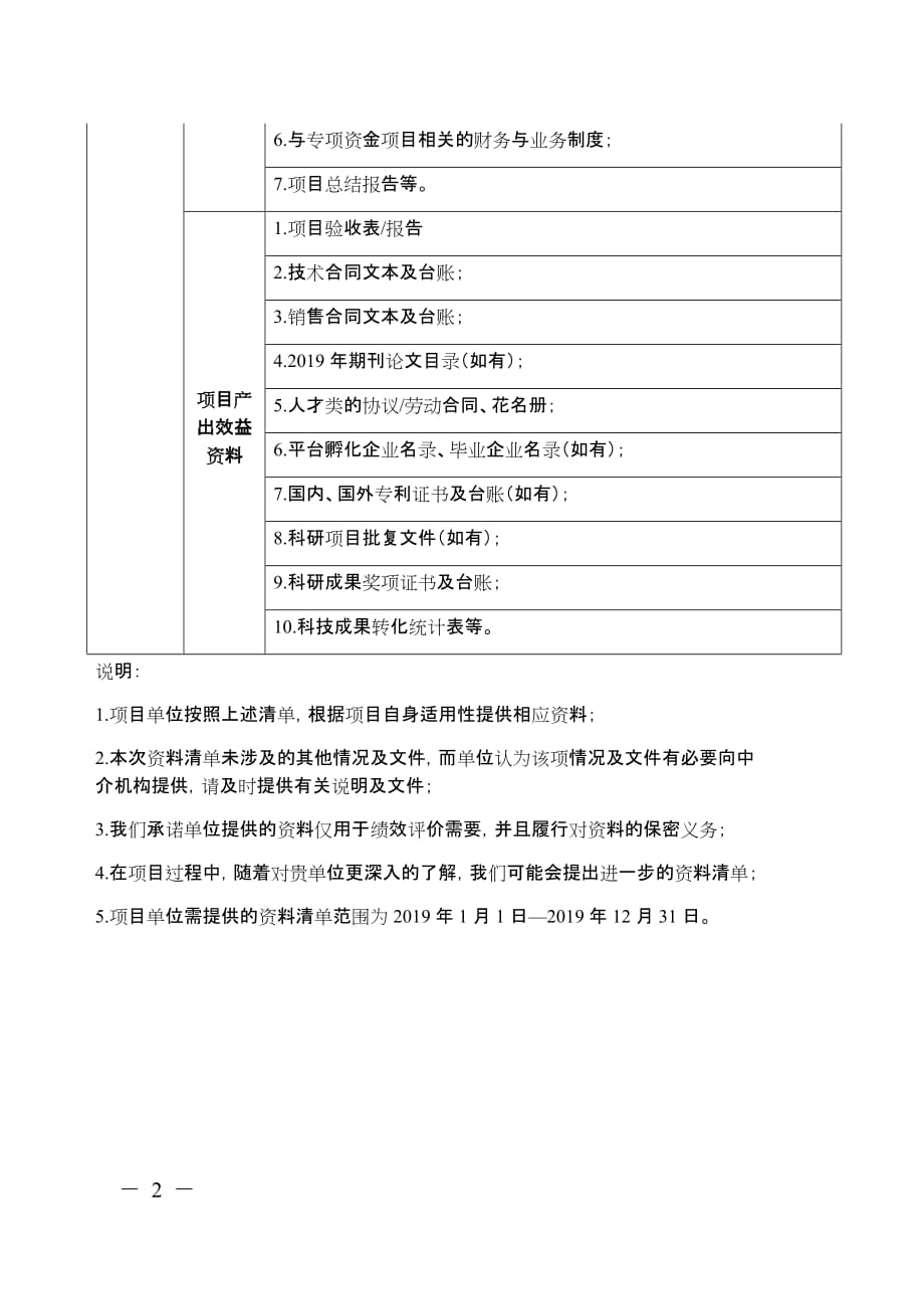 湖南现场绩效评价项目资料清单_第2页