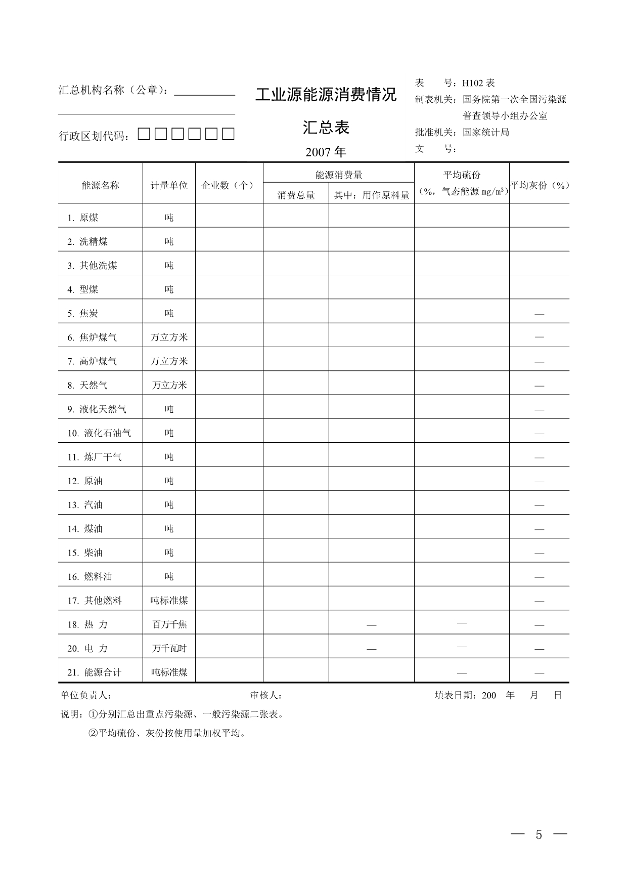 第一次全国污染源普查汇总表目录_第5页