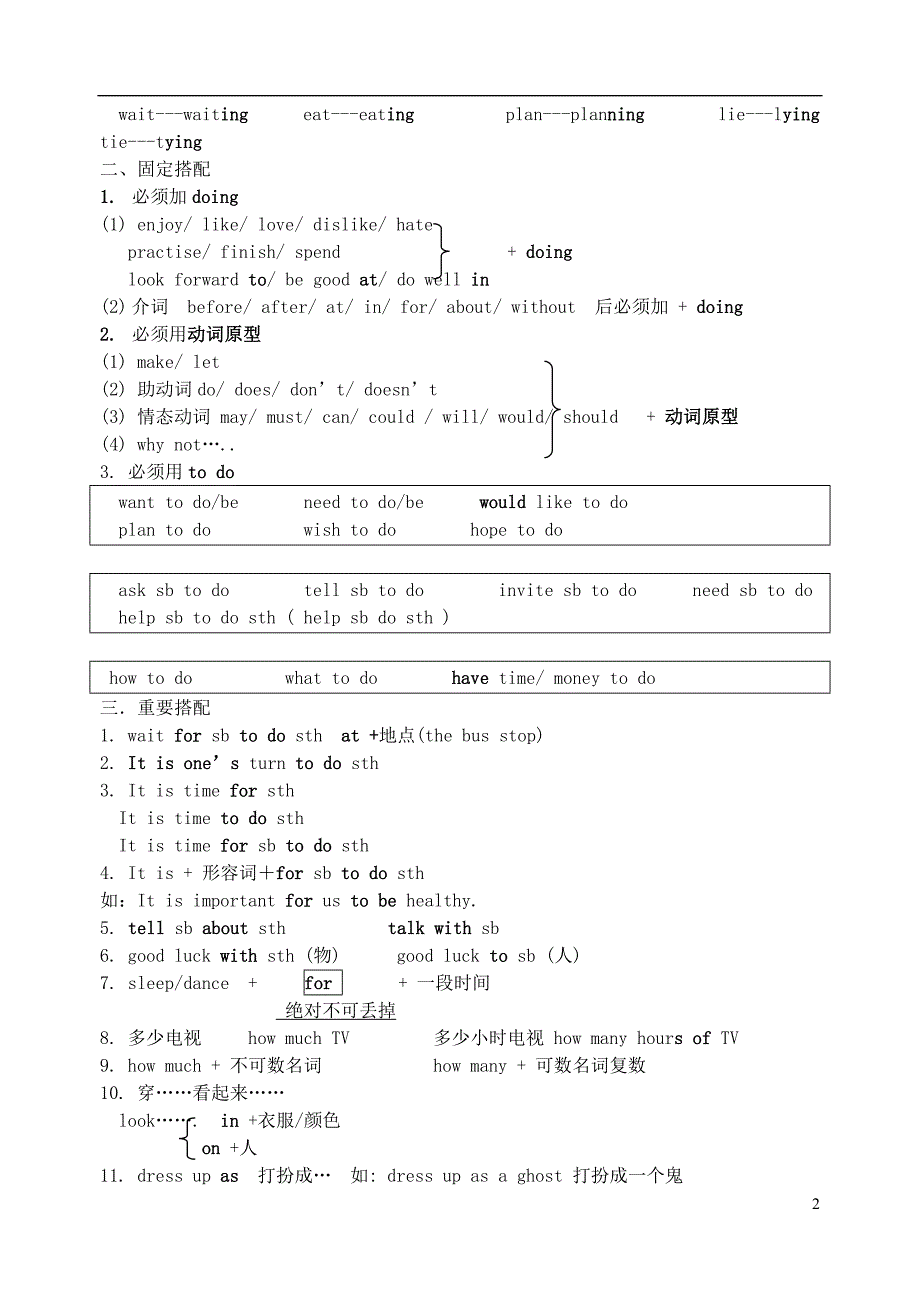 七级英语上册 期末考试复习重点 牛津.doc_第2页