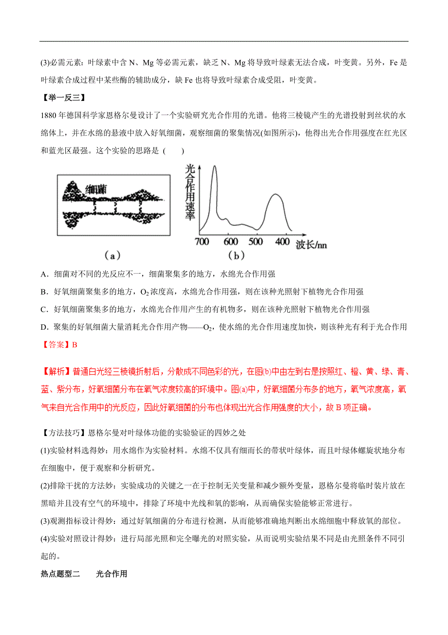 2019年高考生物提分秘籍专题-能量之源——光与光合作用（教学案含答案）_第3页