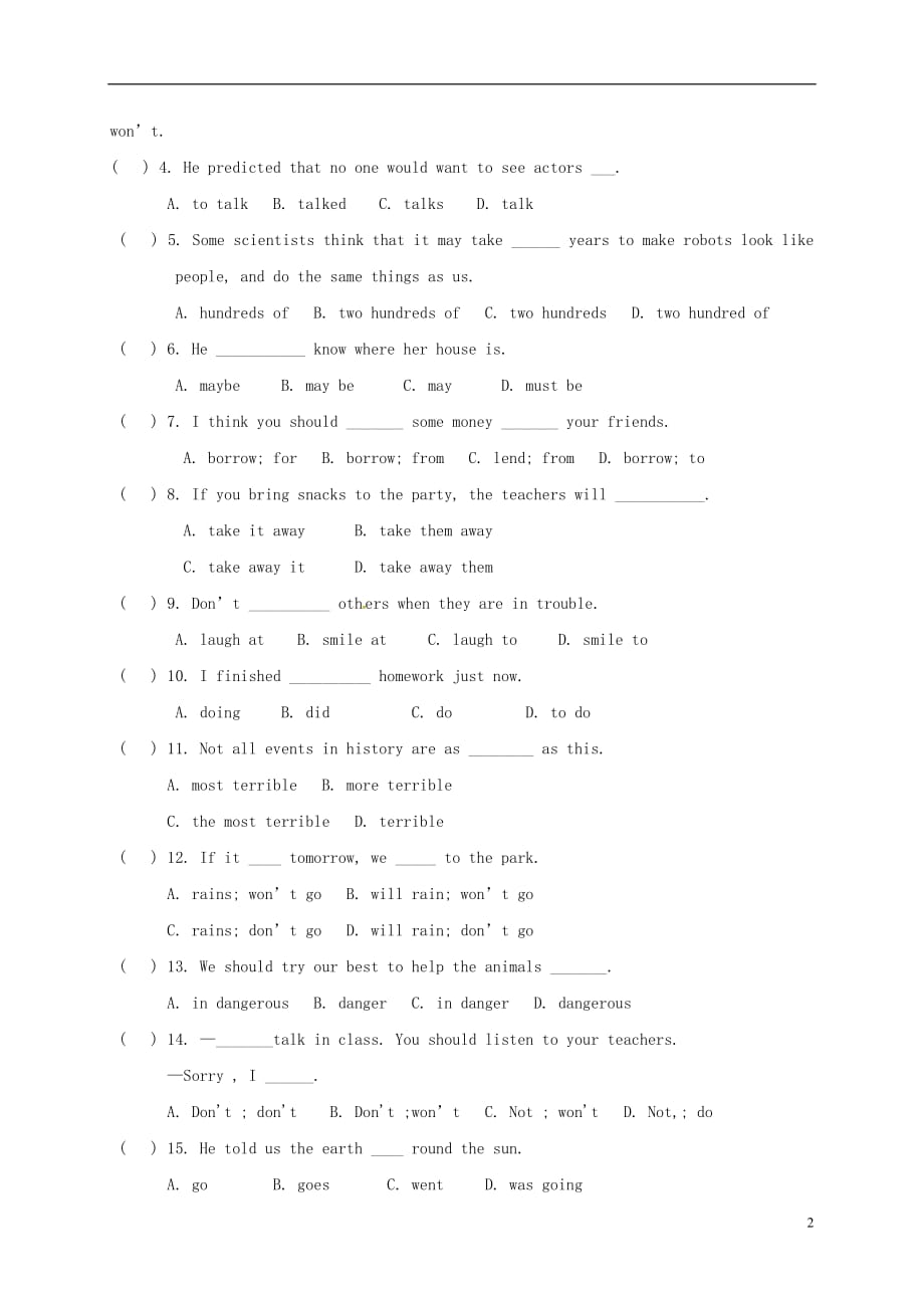 吉林通化第十三中学八级英语期中人教新目标 1.doc_第2页