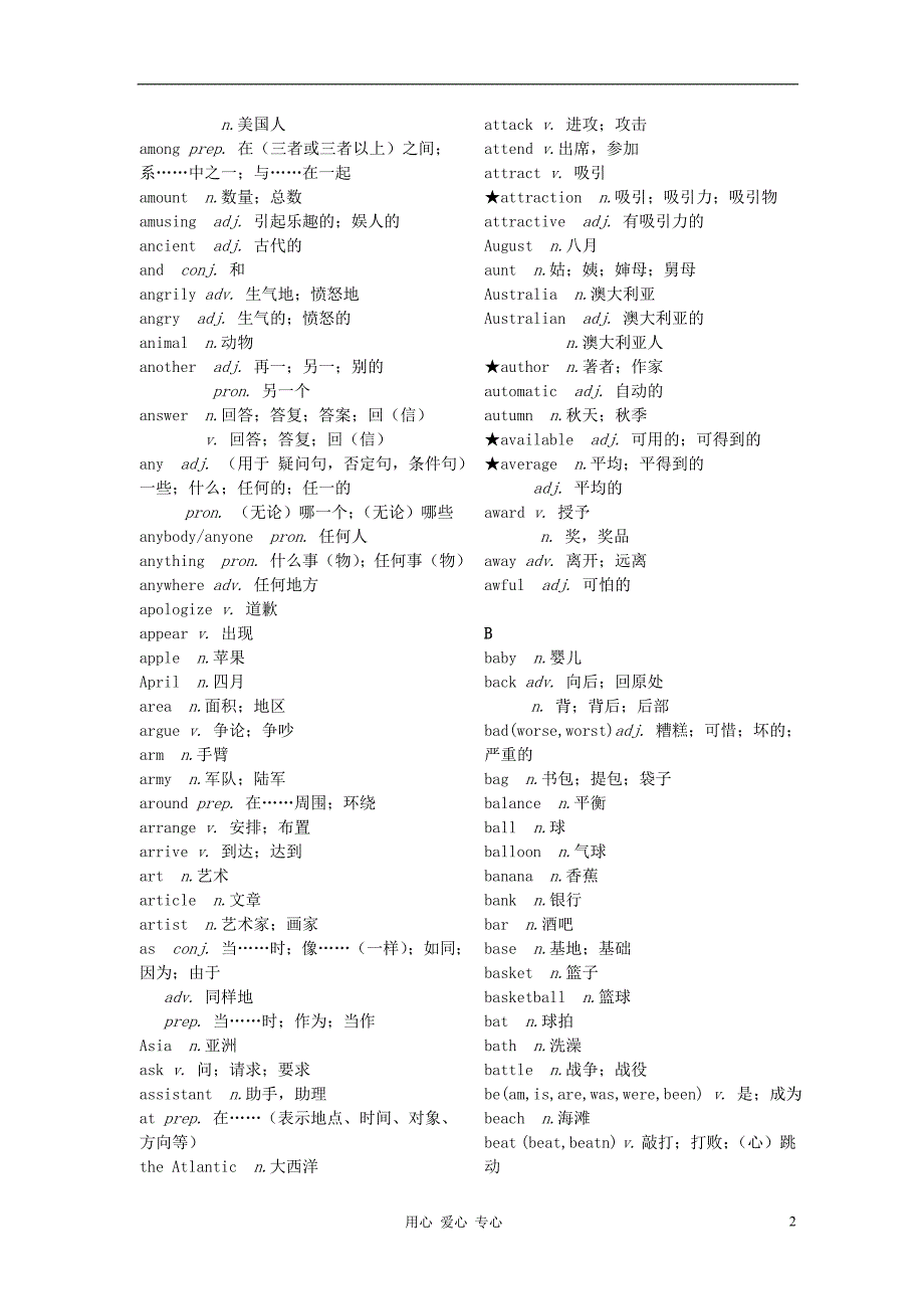 上海初中英语教学词汇表 .doc_第2页