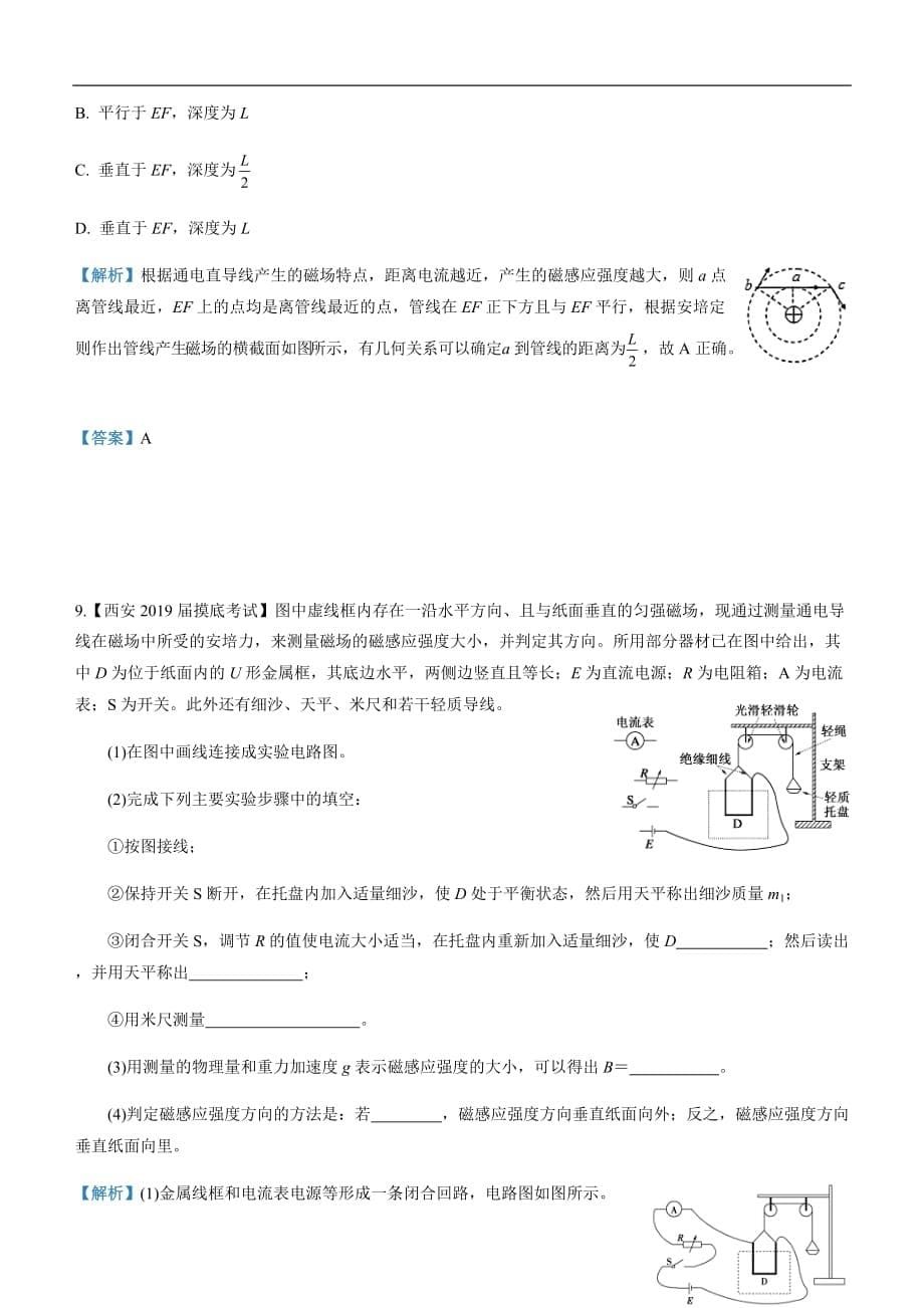 2019届高三二轮系列之疯狂专练十九 磁感应强度、安培力与洛伦兹力 教师版_第5页