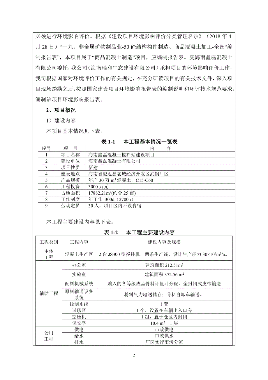 海南鑫磊混凝土搅拌站建设项目环评报告表_第4页