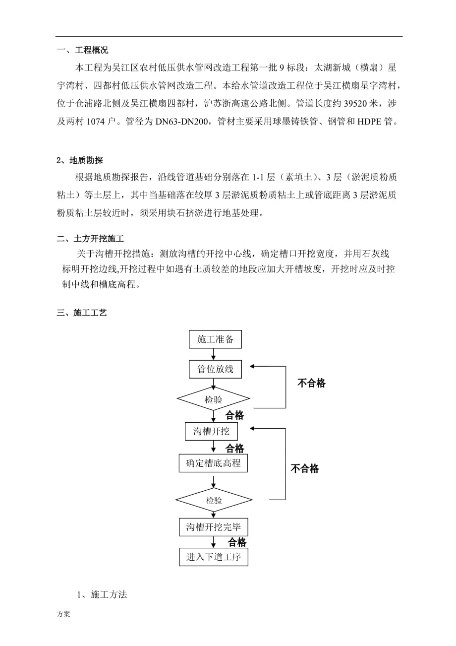 沟槽土方开挖回填解决方案.doc_第1页