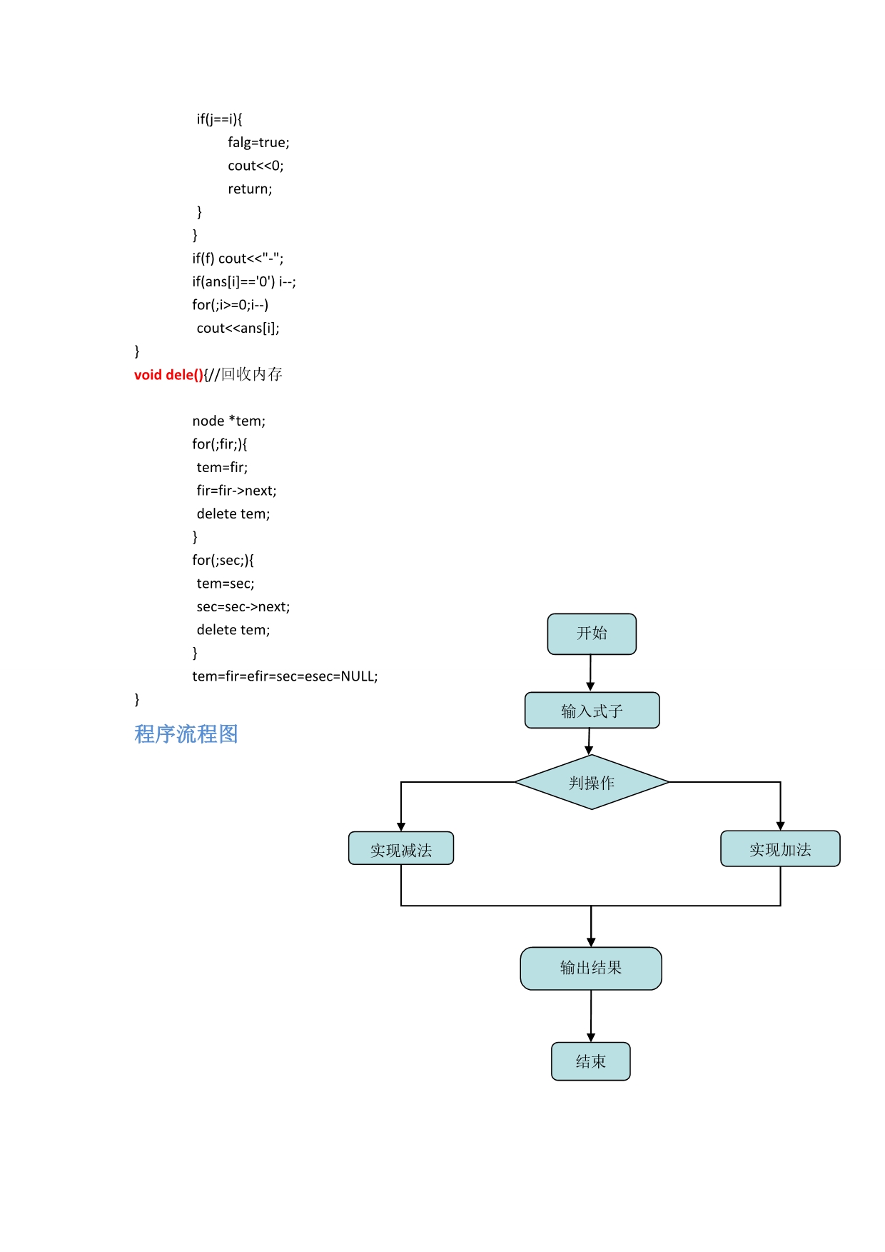 用链表实现大数相加减_第5页