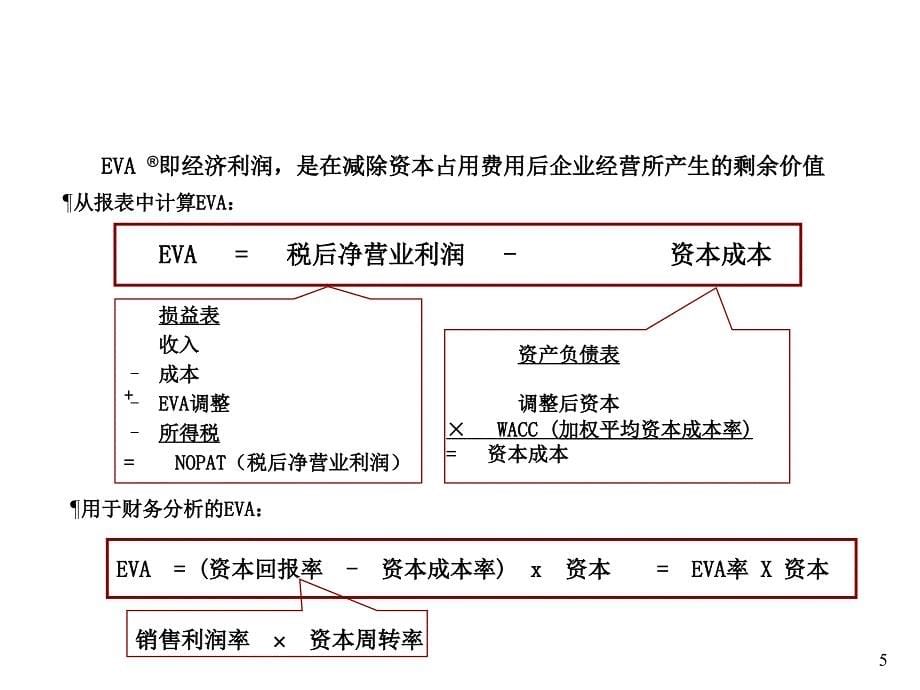 《精编》EVA经济增加值知识和应用培训_第5页