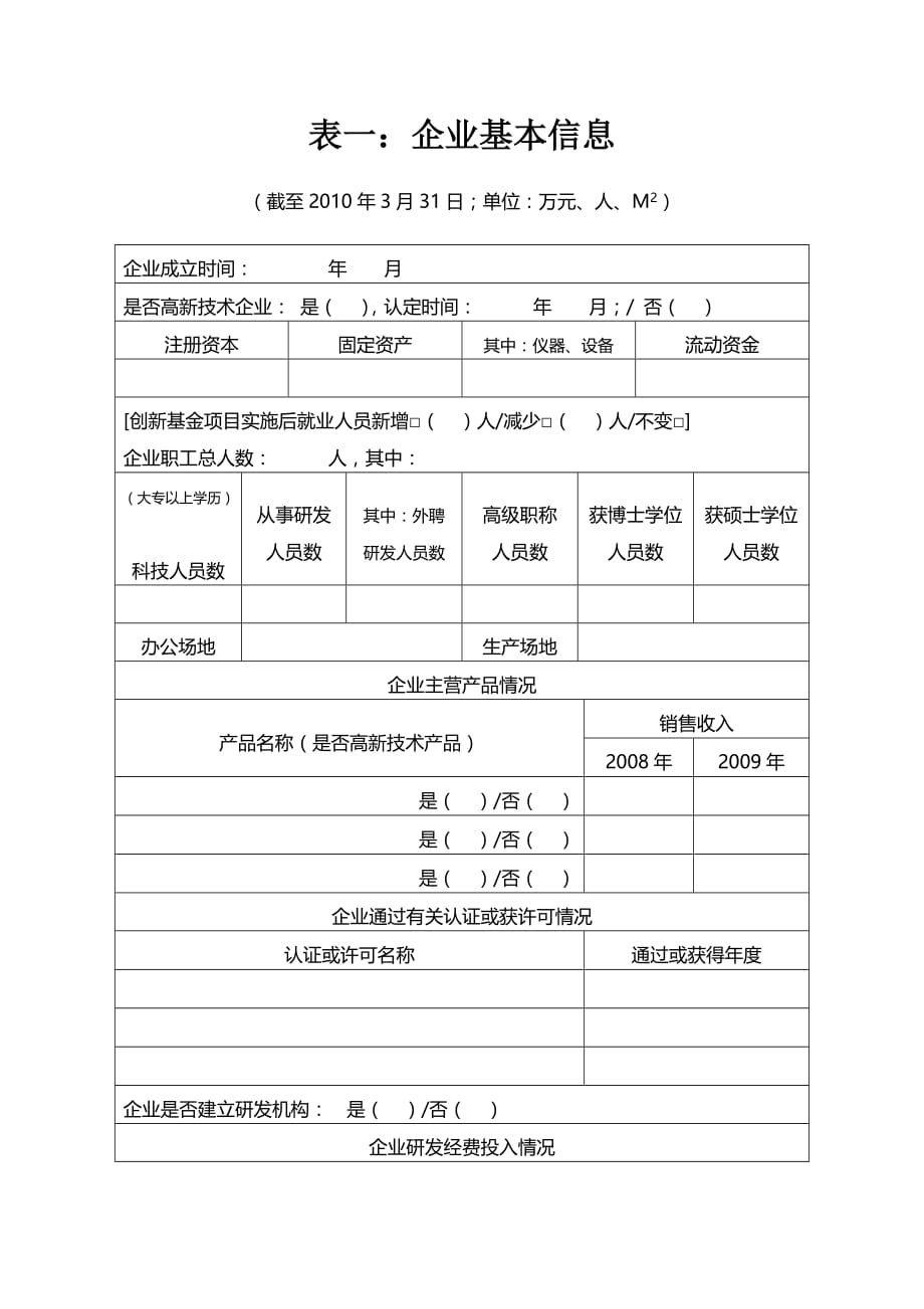 精品科技部科技型中小企业技术创新基金项目监理检查信息表_第4页