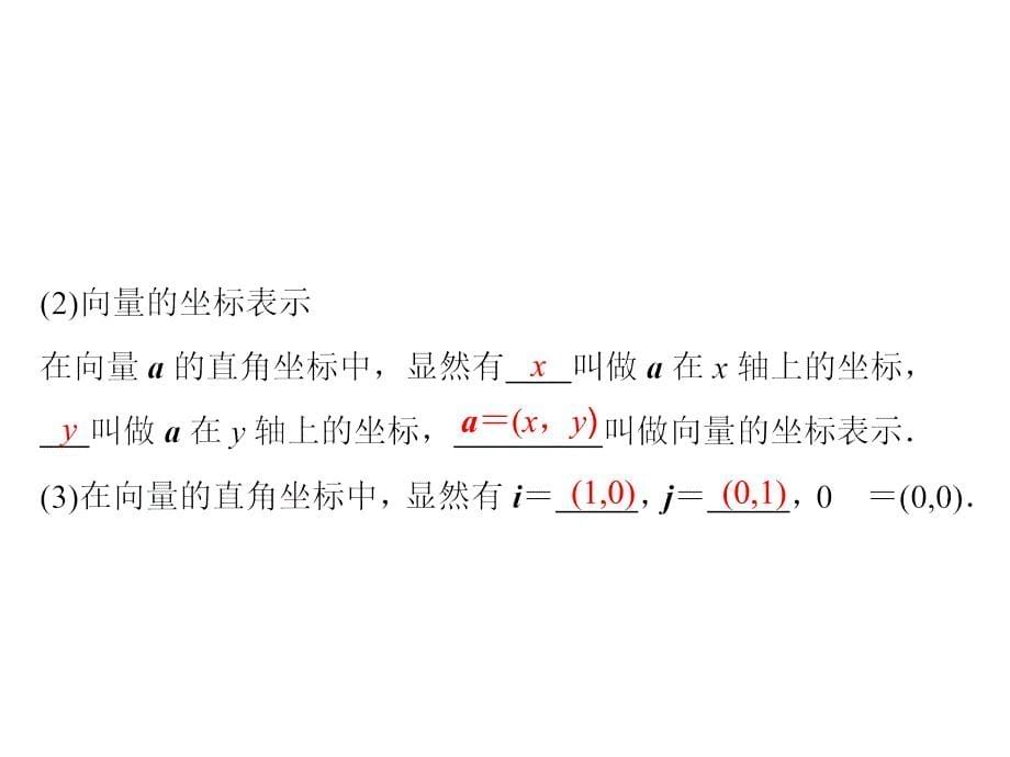 新人教A版高中数学必修四2.3.4《平面向量的基本定理及坐标表示》课件2_第5页