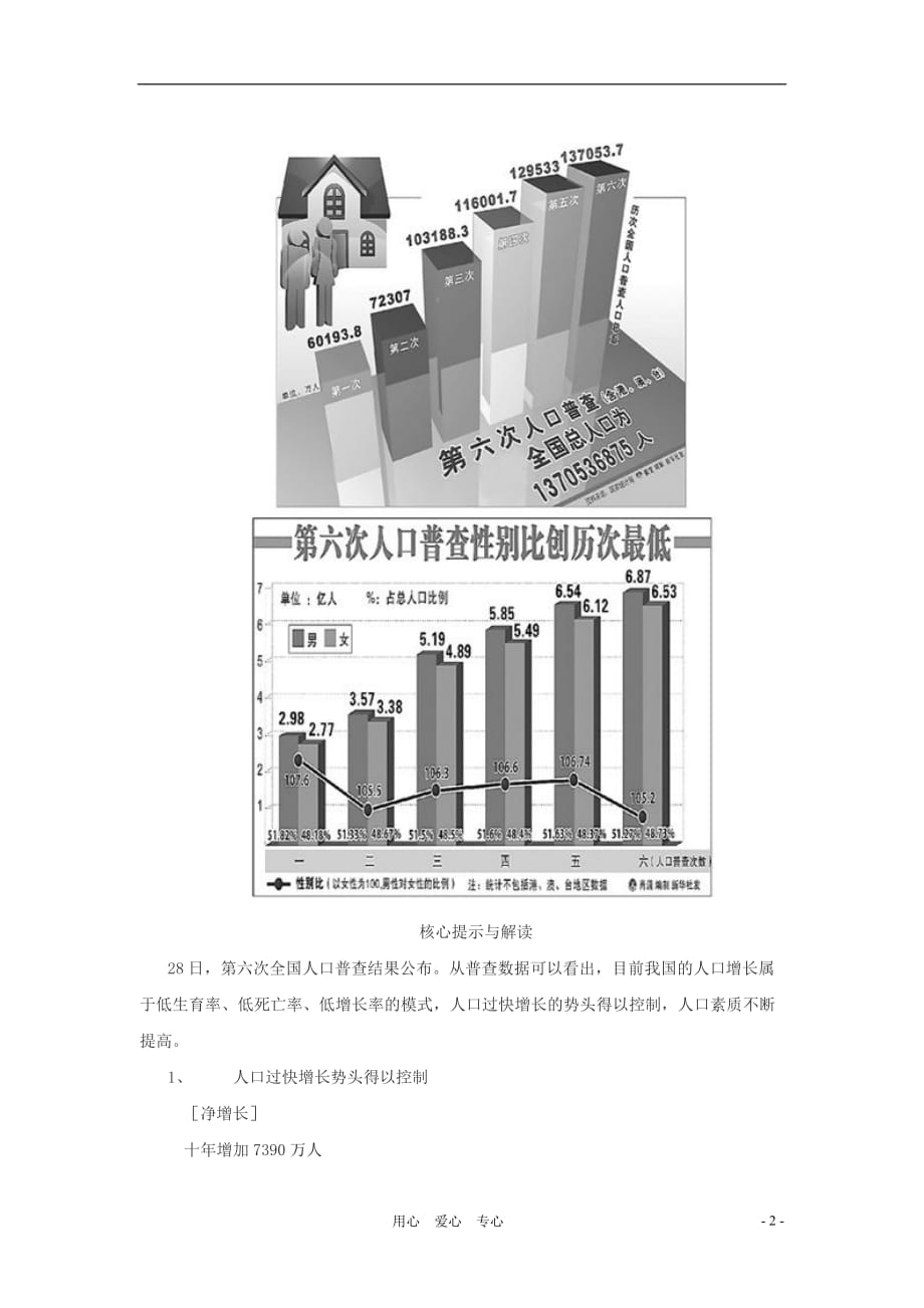 2011届中考政治研讨会时事热点精品专题八（无答案）人口普查 利国利民 粤教版.doc_第2页